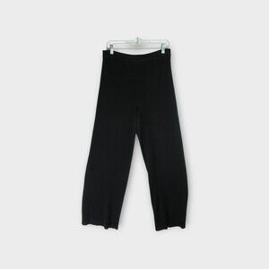 Misook Liquid Knit Pull-On Pants Size XL Black Ribbed